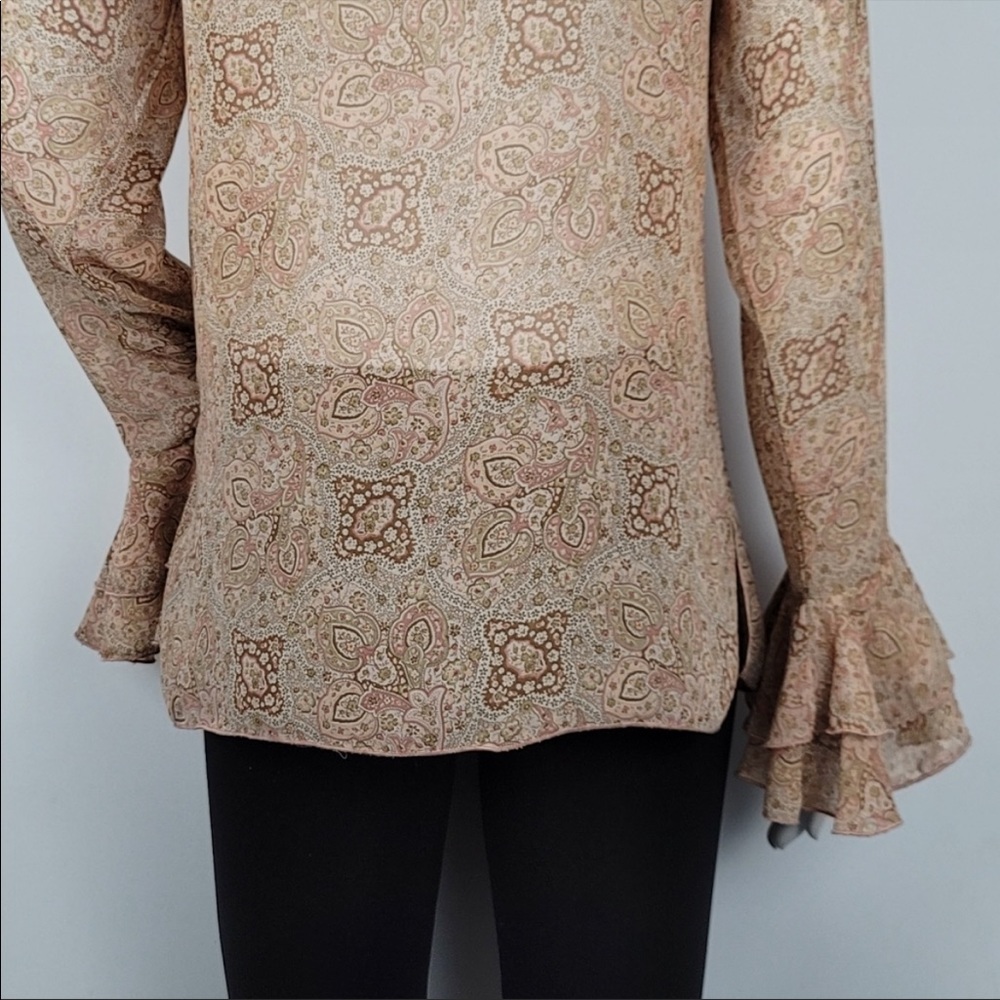 Sandro Ruffle Long Sleeve Top - Picture 6 of 7